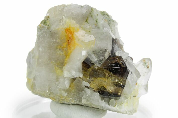 Gemmy Cassiterite Crystals with Quartz - China #347388